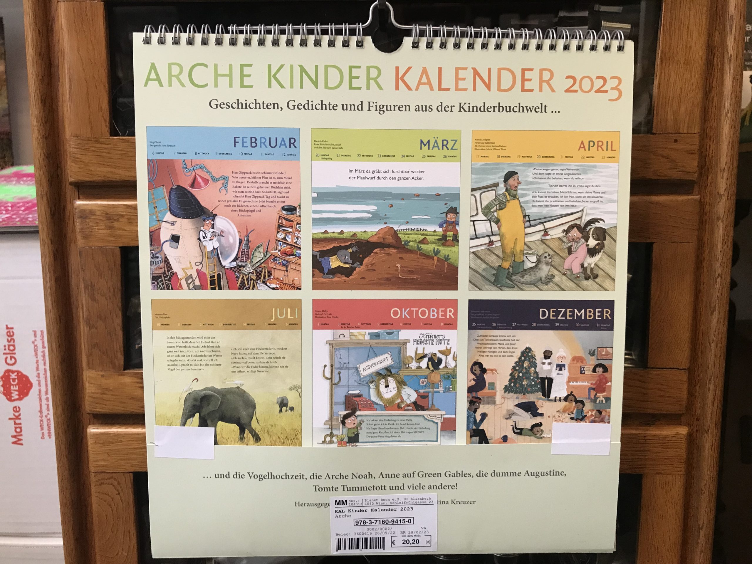 Arche Kinder Kalender 2023 Kalender Planet Buch Buchhandlung